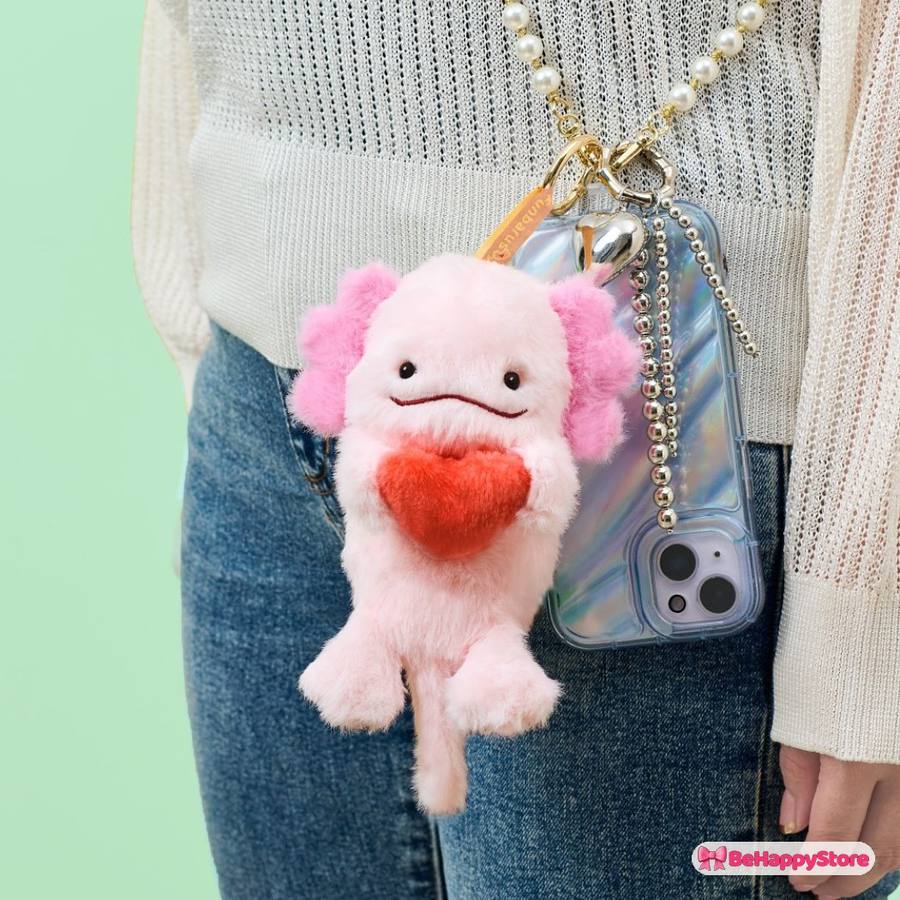 Porte-clés peluche – Funbarus Axolotl